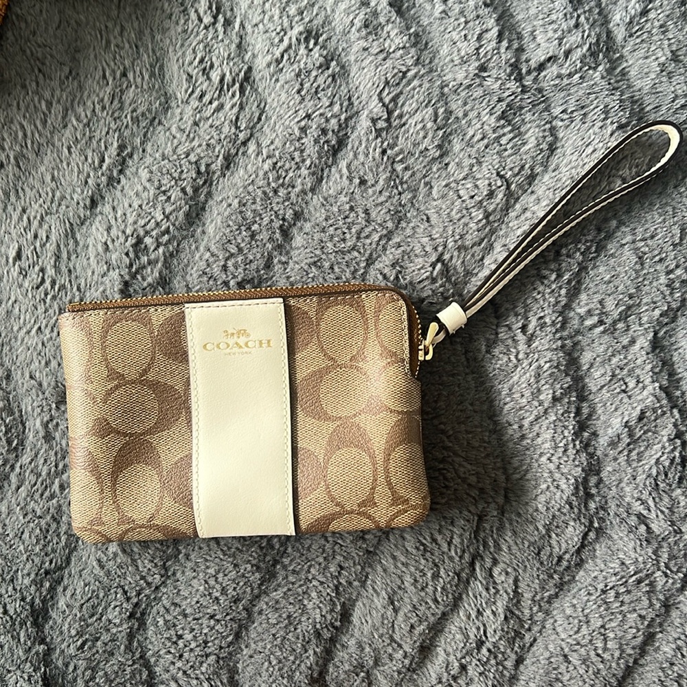 Coach zip wristlet